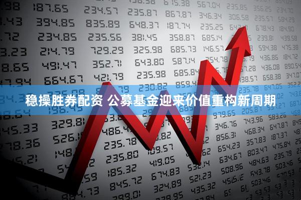 稳操胜券配资 公募基金迎来价值重构新周期