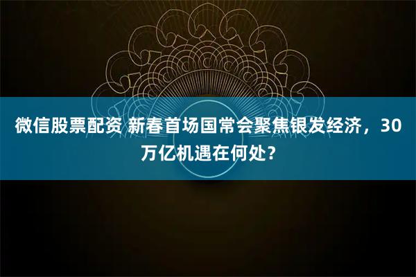 微信股票配资 新春首场国常会聚焦银发经济，30万亿机遇在何处？